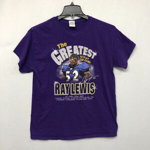 Vintage NFL Ravens Ray Lewis T-Shirt Career Statistics  Size Large M164 3